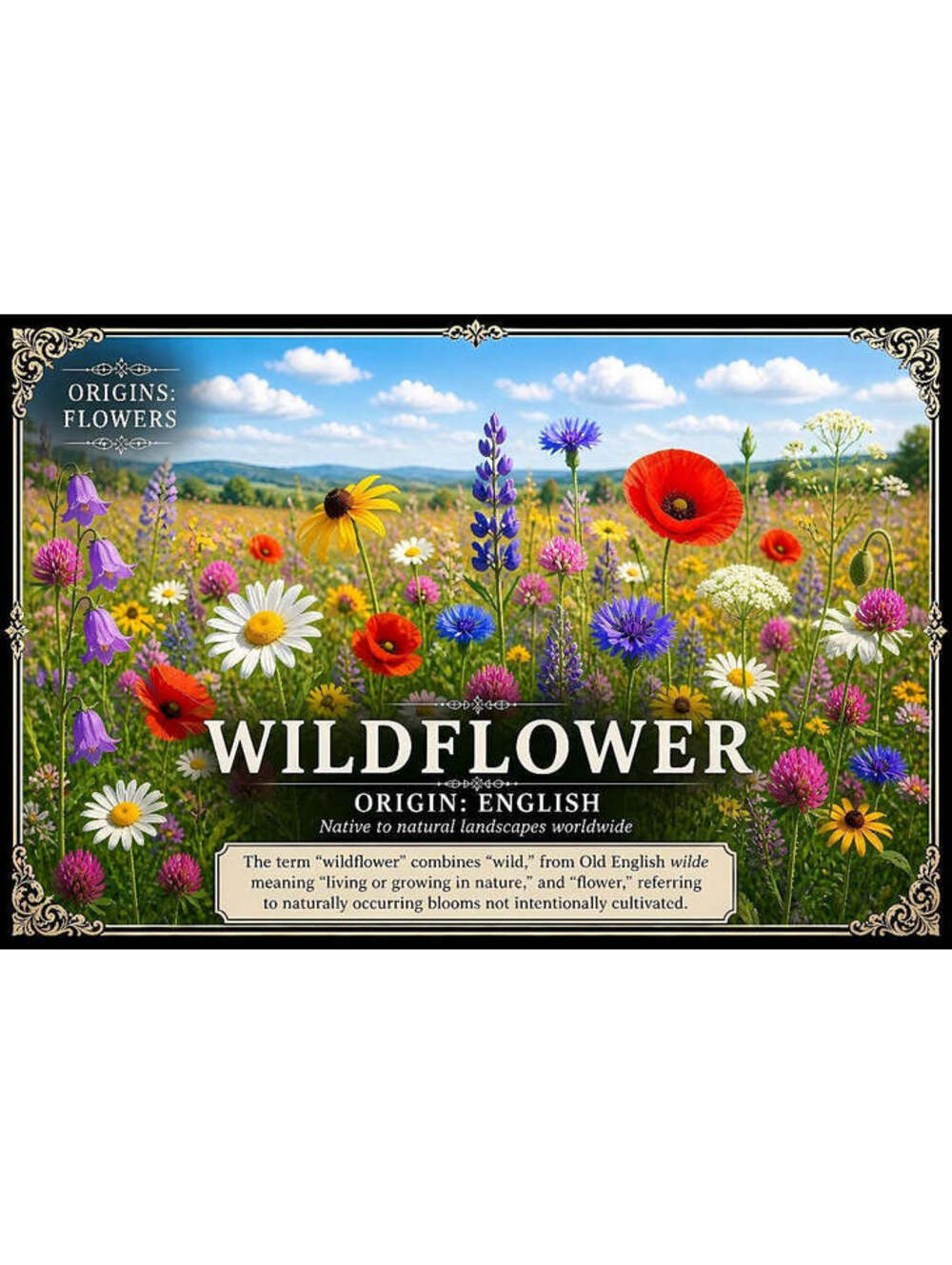 4650 Wildflower Floral Definitions 8x10 Glossy Print